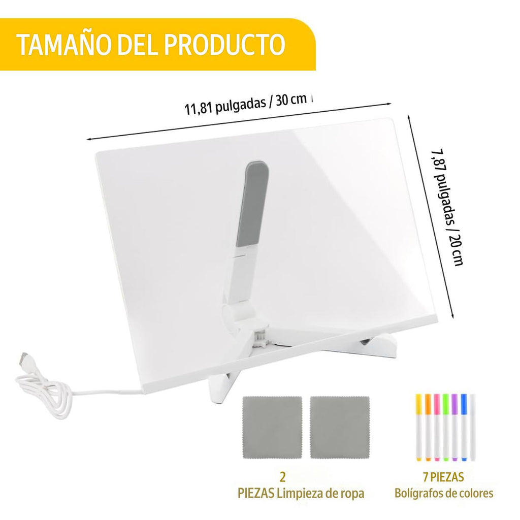 Pizarra LED Acrílica Personalizable con Marcadores Fluorescentes – Ideal para toda ocasión.
