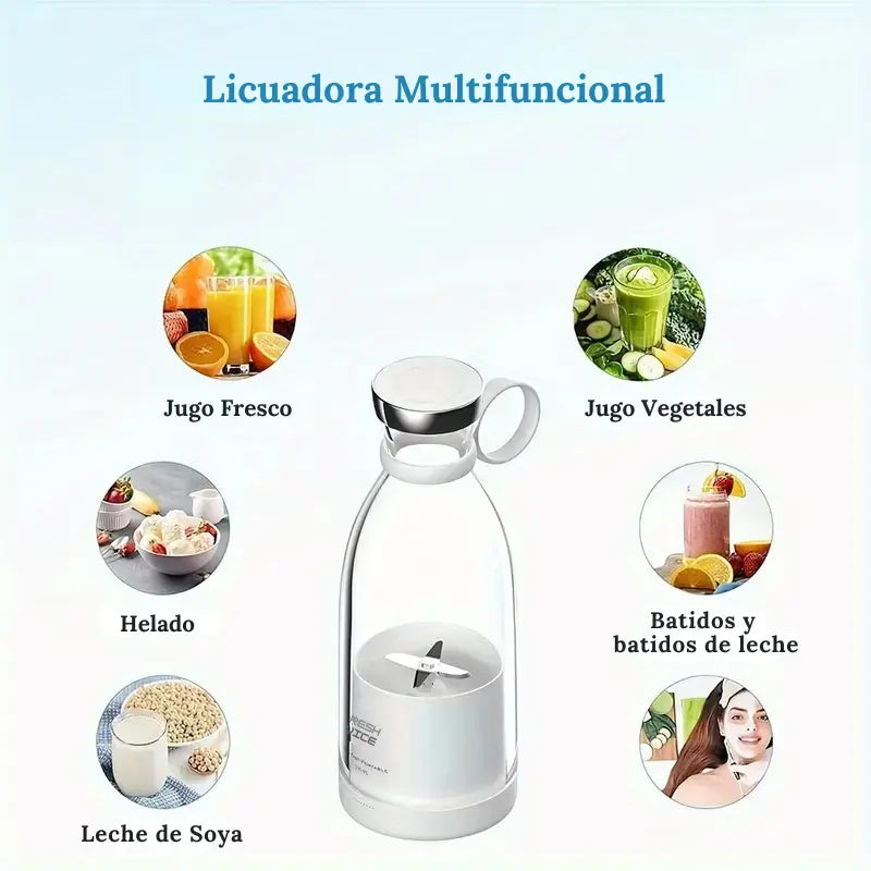 🌟Mini Licuadora Portátil Recargable – Tu jugo fresco en cualquier lugar